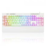 Teclado Gamer Redragon Shiva RGB Chroma USB ABNT2 Branco com Rosa – K512WP-RGB