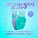 Headset Gamer Logitech G335 Lightsync Hortelã – 981-001023