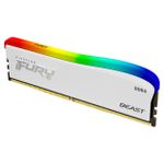 Memória Kingston Fury Beast 16GB 3200MHz CL16 DDR4 RGB Branco - KF432C16BWA/16