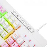Teclado Gamer Redragon Shiva RGB Chroma USB ABNT2 Rosa com Branco – K512PW-RGB
