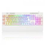 Teclado Gamer Redragon Shiva RGB Chroma USB ABNT2 Rosa com Branco – K512PW-RGB