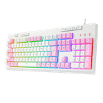Teclado Gamer Redragon Shiva RGB Chroma USB ABNT2 Rosa com Branco – K512PW-RGB
