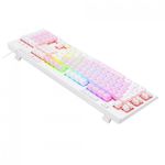 Teclado Gamer Redragon Shiva RGB Chroma USB ABNT2 Rosa com Branco – K512PW-RGB