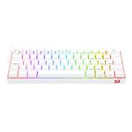 Teclado Mecanico Gamer Bluetooth Redragon Draconic Lunar White RGB Switch Vermelho ABNT2 – K530WRGB-PRO (PT-RED)