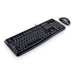 Kit Teclado e Mouse Logitech MK120 Resistente à Água ABNT2 Preto - 920-004429