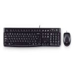 Kit Teclado e Mouse Logitech MK120 Resistente à Água ABNT2 Preto - 920-004429