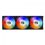 Kit 3x Cooler Lian Li Uni Fan AL120 RGB 120mm 1900RPM c/ Controladora Preto – UF-AL120-3B