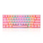 Teclado Mecanico Gamer Motospeed CK62 Bluetooth RGB Rosa Switch Vermelho Compatível com PS4/XBOX/Nintendo - FMSTC0098RSA