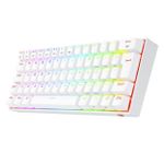 Teclado Mecanico Gamer Bluetooth Redragon Draconic Lunar White RGB Switch Marrom ABNT2 – K530W-RGB-PRO (PT-BROWN)