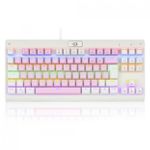 Teclado Mecanico Gamer Redragon Dark Avenger Rosa com Branco Rainbow Switch Azul ABNT2 - K568PW-R (PT-BLUE)