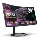 Monitor Gamer Cooler Master GM34 1ms 144Hz VA Quantum Dot UWQHD HDMI/DP HDR400 1500R Freesync - CMI-GM34-CW2-BR