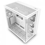 Gabinete Gamer NZXT H9 Flow Branco Vidro Temperado Com 4 Fans - CM-H91FW-01