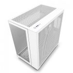 Gabinete Gamer NZXT H9 Flow Branco Vidro Temperado Com 4 Fans - CM-H91FW-01
