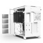 Gabinete Gamer NZXT H9 Flow Branco Vidro Temperado Com 4 Fans - CM-H91FW-01