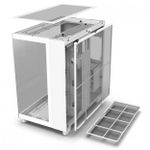 Gabinete Gamer NZXT H9 Flow Branco Vidro Temperado Com 4 Fans - CM-H91FW-01