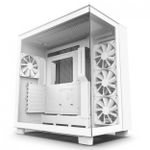 Gabinete Gamer NZXT H9 Flow Branco Vidro Temperado Com 4 Fans - CM-H91FW-01