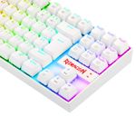 Teclado Magnético Gamer Redragon Kumara PRO Branco RGB Switch Marrom ABNT2 - K552W-RGB-PRO (PT-BROWN)