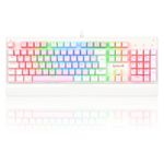 Teclado Mecanico Gamer Redragon Kala Rosa com Branco RGB Switch Marrom ABNT2 – K557PW-RGB (PT-BROWN)