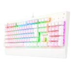 Teclado Mecanico Gamer Redragon Kala Rosa com Branco RGB Switch Marrom ABNT2 – K557PW-RGB (PT-BROWN)