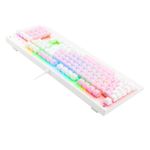 Teclado Mecanico Gamer Redragon Kala Rosa com Branco RGB Switch Marrom ABNT2 – K557PW-RGB (PT-BROWN)