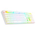 Teclado Mecanico Gamer Redragon Mitra RGB Branco Switch Marrom ABNT2 - K551W-RGB (PT-BROWN)