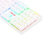 Teclado Mecanico Gamer Redragon Mitra RGB Branco Switch Marrom ABNT2 - K551W-RGB (PT-BROWN)
