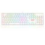 Teclado Mecanico Gamer Redragon Mitra RGB Branco Switch Marrom ABNT2 - K551W-RGB (PT-BROWN)