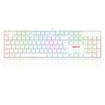 Teclado Mecanico Gamer Redragon Mitra RGB Branco Switch Vermelho ABNT2 - K551W-RGB (PT-RED)