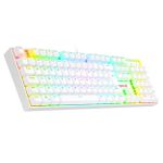 Teclado Mecanico Gamer Redragon Mitra RGB Branco Switch Preto ABNT2 - K551W-RGB (PT-BLACK)