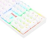 Teclado Mecanico Gamer Redragon Mitra RGB Branco Switch Preto ABNT2 - K551W-RGB (PT-BLACK)