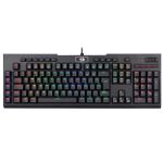 Teclado Óptico Gamer Redragon Brahma PRO Preto RGB Switch Marrom ABNT2 – K586RGB-PRO (PT-BROWN)