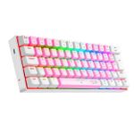 Teclado Mecanico Gamer Redragon Dragonborn Rosa e Branco Rainbow Switch Marrom ABNT2 - K630PW-RGB (PT-BROWN)