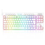 Teclado Mecanico Gamer Redragon Horus Branco RGB TKL Switch Azul ABNT2 - K622W-RGB (PT-BLUE)