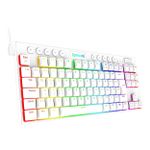 Teclado Mecanico Gamer Redragon Horus Branco RGB TKL Switch Azul ABNT2 - K622W-RGB (PT-BLUE)