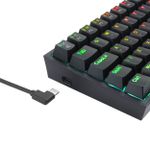 Teclado Mecânico Gamer Redragon Fizz RGB Preto Switch Marrom ABNT2 - K617-RGB-B (PT-BROWN)