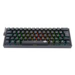 Teclado Mecânico Gamer Redragon Fizz RGB Preto Switch Marrom ABNT2 - K617-RGB-B (PT-BROWN)