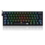 Teclado Mecânico Gamer Redragon Fizz RGB Preto Switch Marrom ABNT2 - K617-RGB-B (PT-BROWN)