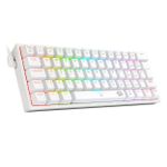 Teclado Mecanico Gamer Redragon Fizz RGB Branco Switch Vermelho ABNT2 - K617-RGB-W (PT-RED)