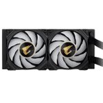Water Cooler Gigabyte Aorus Waterforce  X 240 ARGB 240mm Tela LCD Programável Preto - GP-AORUS-WATERFORCEX-240