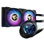 Water Cooler Gigabyte Aorus Waterforce  X 240 ARGB 240mm Tela LCD Programável Preto - GP-AORUS-WATERFORCEX-240