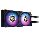 Water Cooler Gigabyte Aorus Waterforce  X 240 ARGB 240mm Tela LCD Programável Preto - GP-AORUS-WATERFORCEX-240
