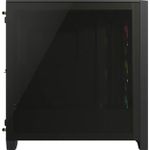 Gabinete Gamer Corsair 4000D Airflow Com 3 FANs RGB Mid Tower Preto - CC-9011240-WW