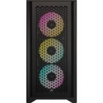 Gabinete Gamer Corsair 4000D Airflow Com 3 FANs RGB Mid Tower Preto - CC-9011240-WW