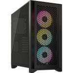 Gabinete Gamer Corsair 4000D Airflow Com 3 FANs RGB Mid Tower Preto - CC-9011240-WW