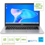 Notebook Acer Aspire 5 Intel Core i3 1115G4 4GB DDR4 256GB NVMe Linux Gutta - A514-54-324N