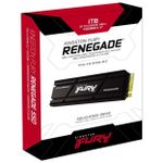 SSD Kinsgston Fury Renegade 1TB M.2 NVMe Leitura 7300MB/s Gravação 6000MB/s - SFYRSK/1000G