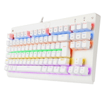 Teclado Mecanico Gamer TKL Redragon Dark Avenger Lunar White Rainbow Switch Vermelho - K568W-R