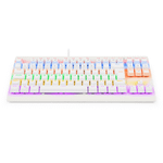 Teclado Mecanico Gamer Redragon TKL Dark Avenger Lunar White Rainbow Switch Preto K568W-R
