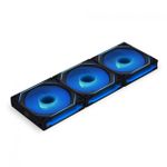 Kit 3x Cooler Lian Li Uni Fan SL120 Infinity RGB 120mm 2100RPM c/ Controladora Preto – UF-SLIN120-3B