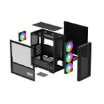 Gabinete Gamer DeepCool CH560 Digital 4 FANs RGB Mid Tower Preto - R-CH560-BKAPE4D-G-1